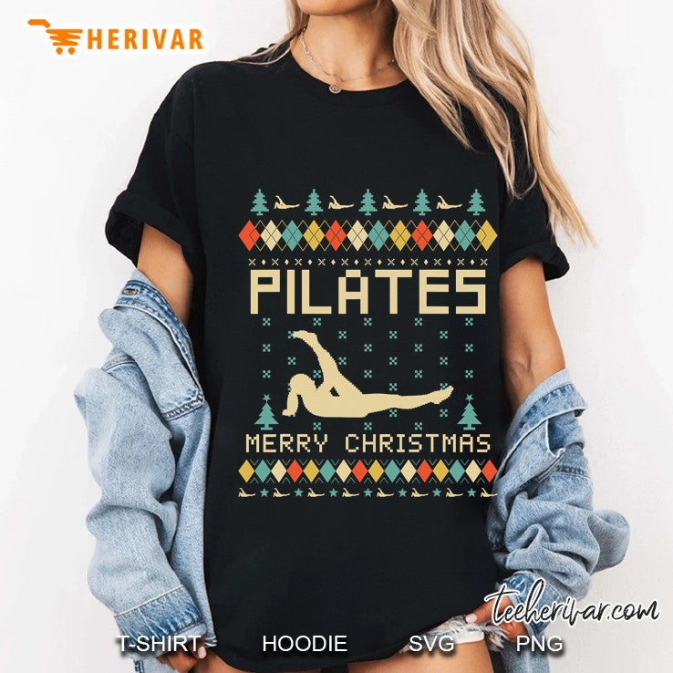 Pilates Funny Ugly Christmas Sweater Vintage Retro