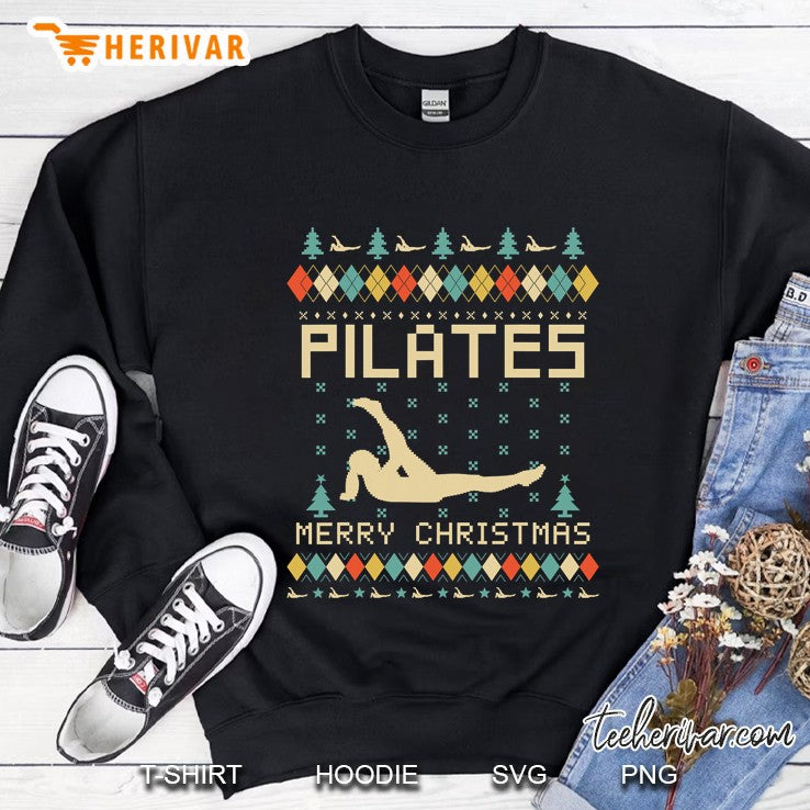 Pilates Funny Ugly Christmas Sweater Vintage Retro