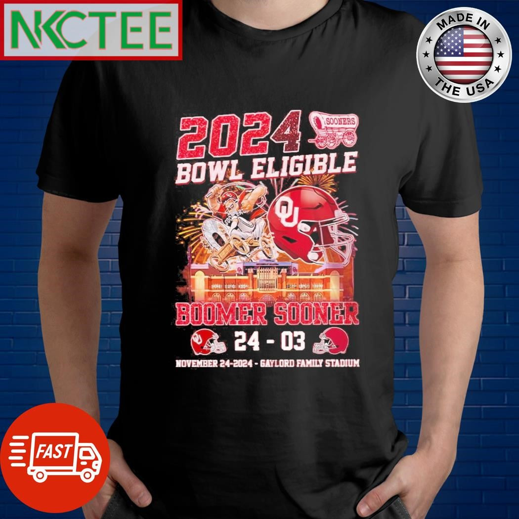 2024 Bowl Eligible Boomer Sooner 24-03 Alabama Shirt