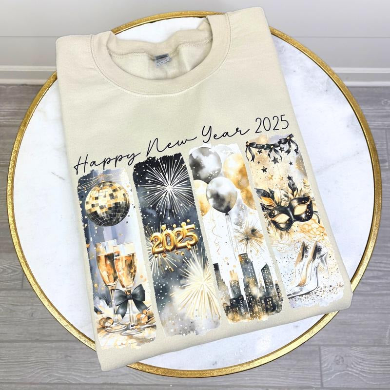 2025 New Year Scenes Sweatshirt T-Shirts, Hoodie | PureTeeCo.com