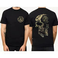 2025 Summer Men's Camo with Sig Sauer Never Settle T-shirt, Unisex Short Sleeve Casual 100% Cotton, Camo Shirt, Sig Sauer...