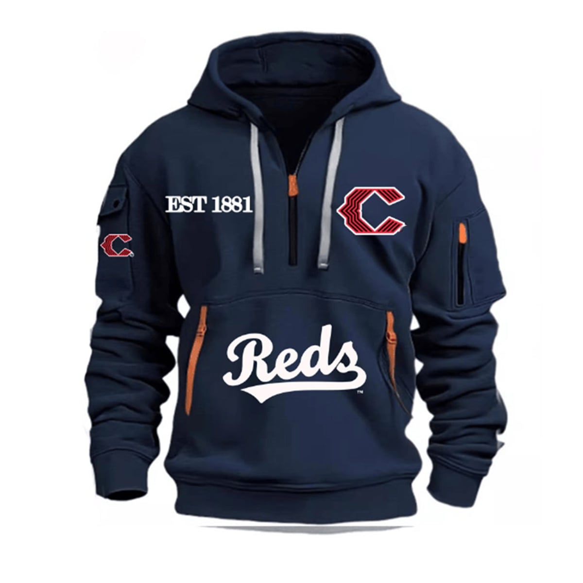 2026 Cincinnati Reds EST 1881 Quarter Zip Hoodie