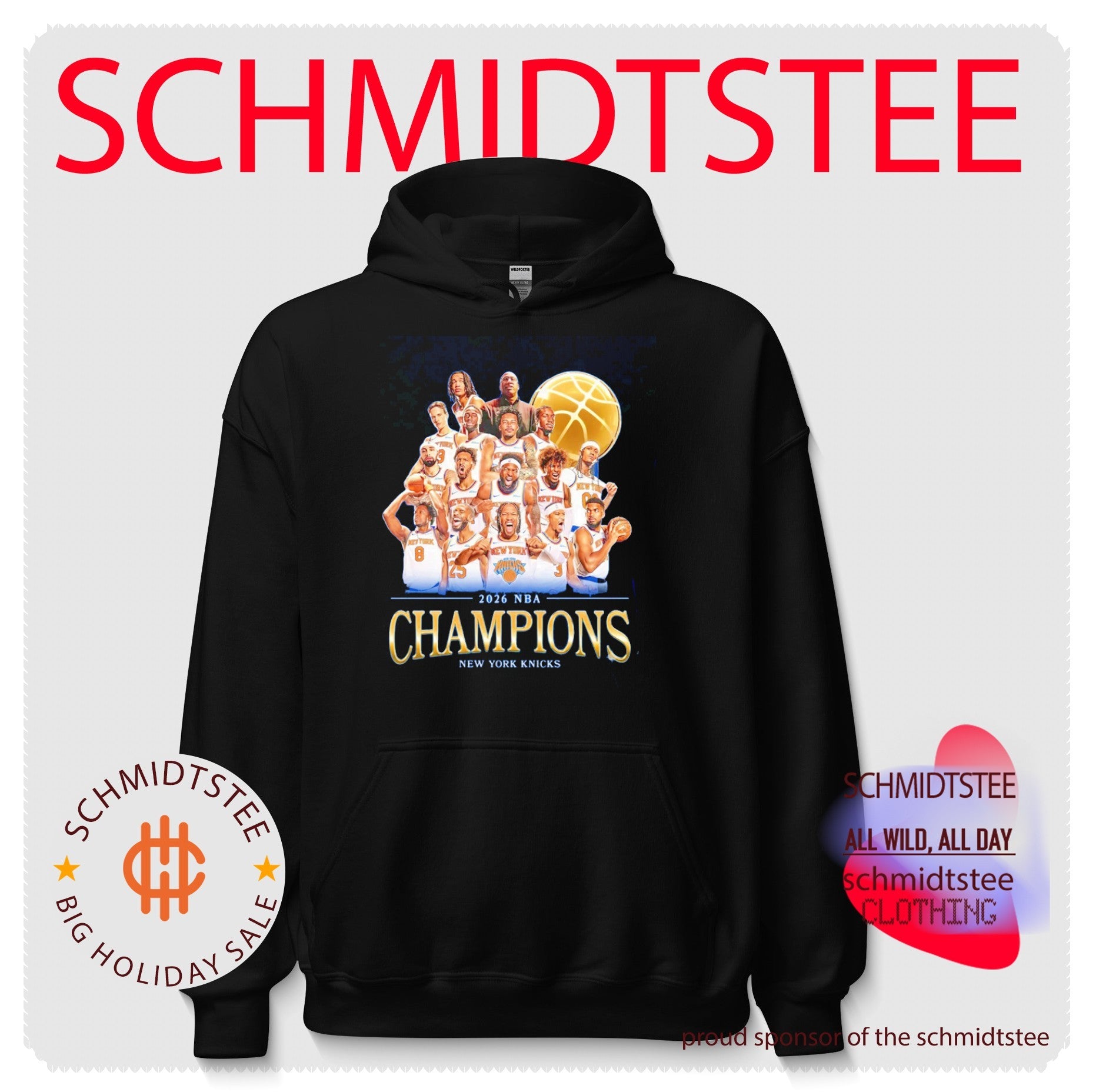 2026 NBA Champions New York Knicks all team graphic T-shirt