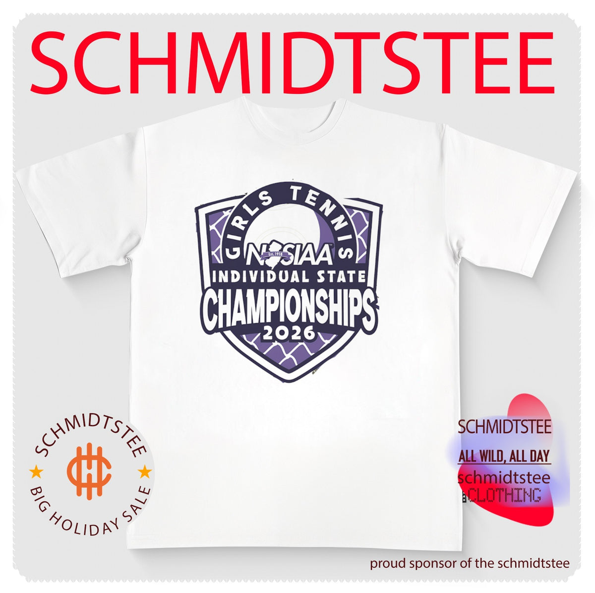 2026 NJSIAA Girls Tennis Individual State Championship logo shirt