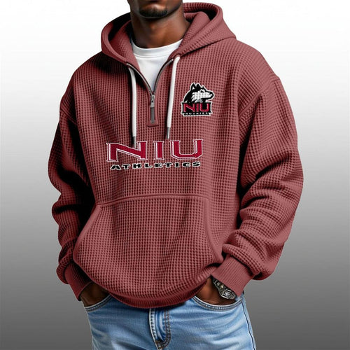 2026 NIU Huskies Quarter Zip Waffle Hoodie
