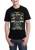 Life Begins At 50 Born In 1969 T-Shirt Hoodie, Sweatshirt | PureTeeCo.com