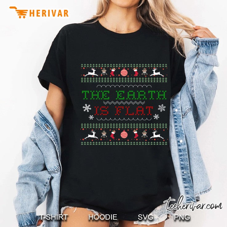The Earth Is Flat Ugly Christmas Sweater