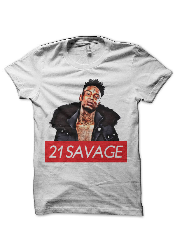 21 Savage White T-Shirt Style001 Hoodie, Sweatshirt | PureTeeCo.com