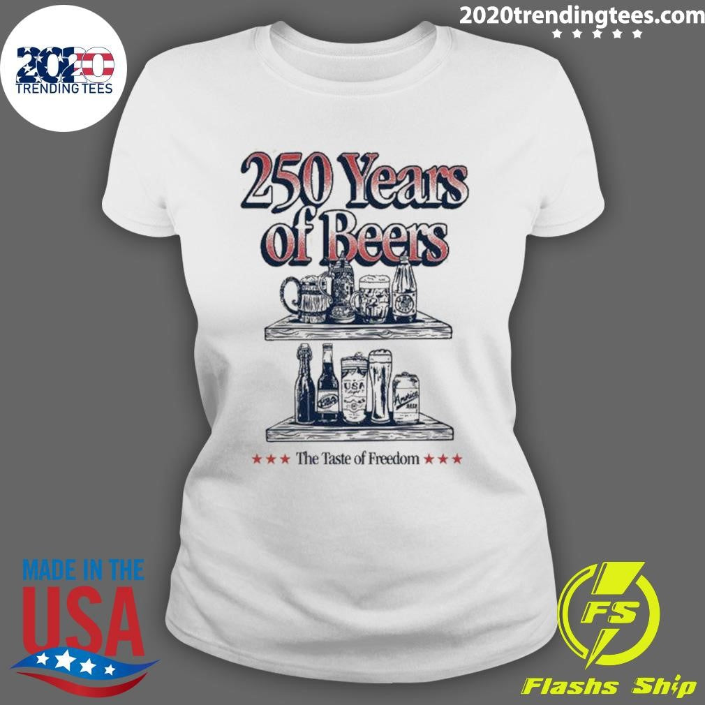 250 Years of Beers The Taste of Freedom Pocket Tee Shirt