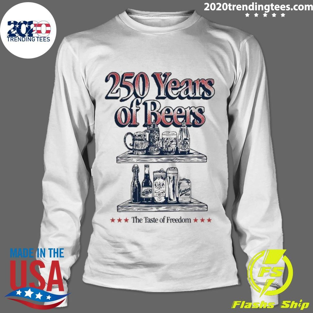250 Years of Beers The Taste of Freedom Pocket Tee Shirt