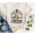 #254 - She Works Hard for the Honey Bee -  Print Unisex Crew neck Tee T-shirt Hoodie, Sweatshirt | PureTeeCo.com