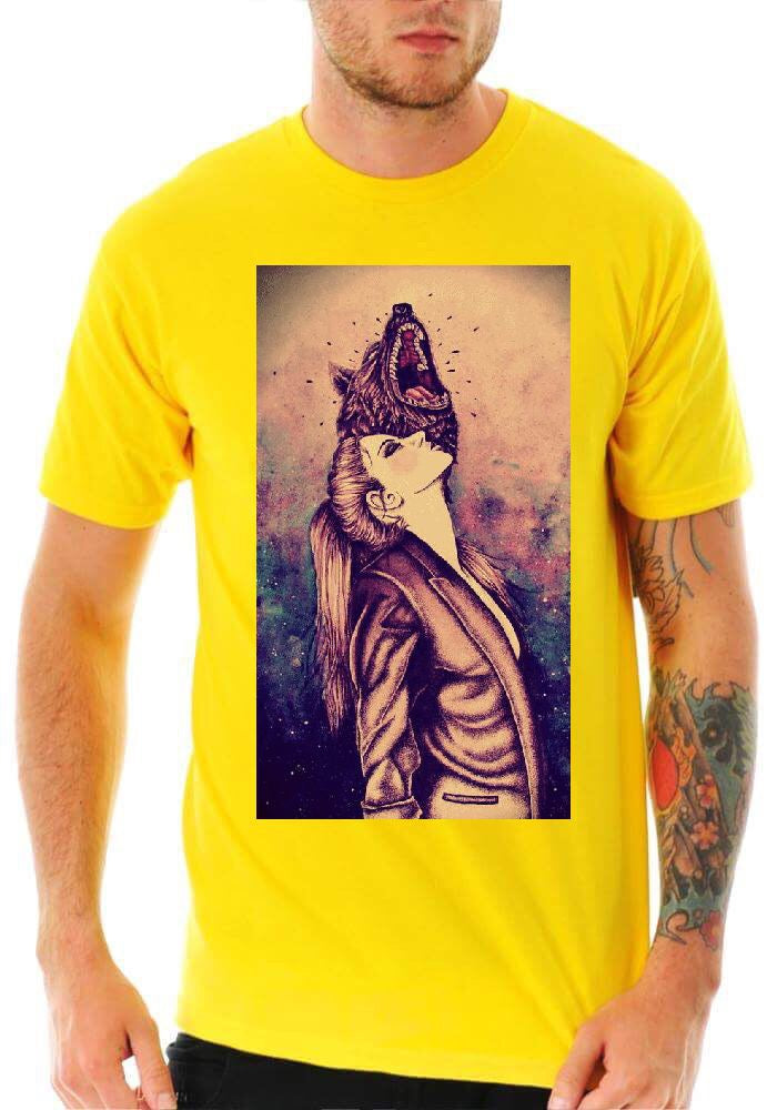 Lady And Bear Yellow T-Shirt Hoodie, Sweatshirt | PureTeeCo.com