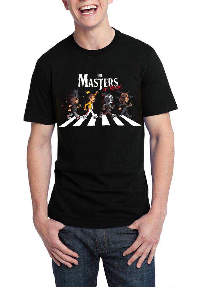 The Masters Of Rock Half Sleeve Black T-Shirt Hoodie, Sweatshirt | PureTeeCo.com