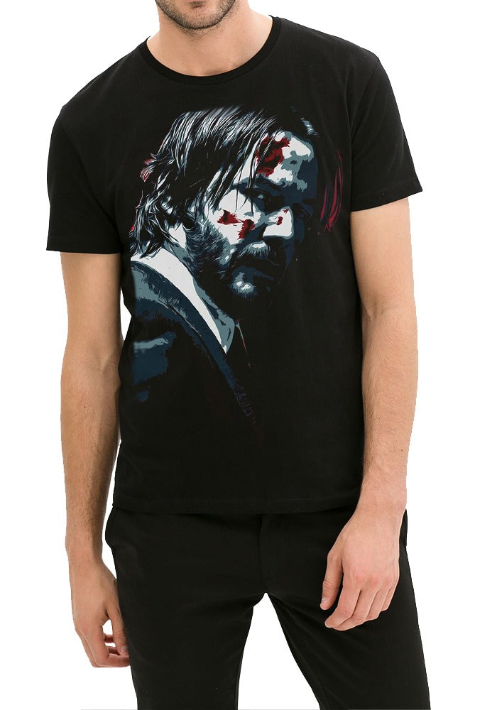 John Wick Black Half Sleeve T-Shirt Style003 Hoodie, Sweatshirt | PureTeeCo.com