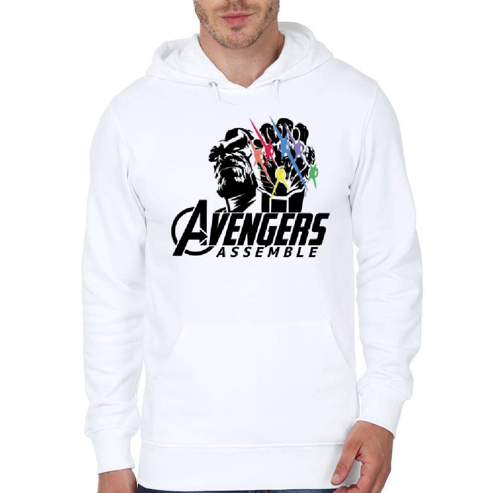 Avengers White Sweat Shirt Hoodie, Sweatshirt | PureTeeCo.com