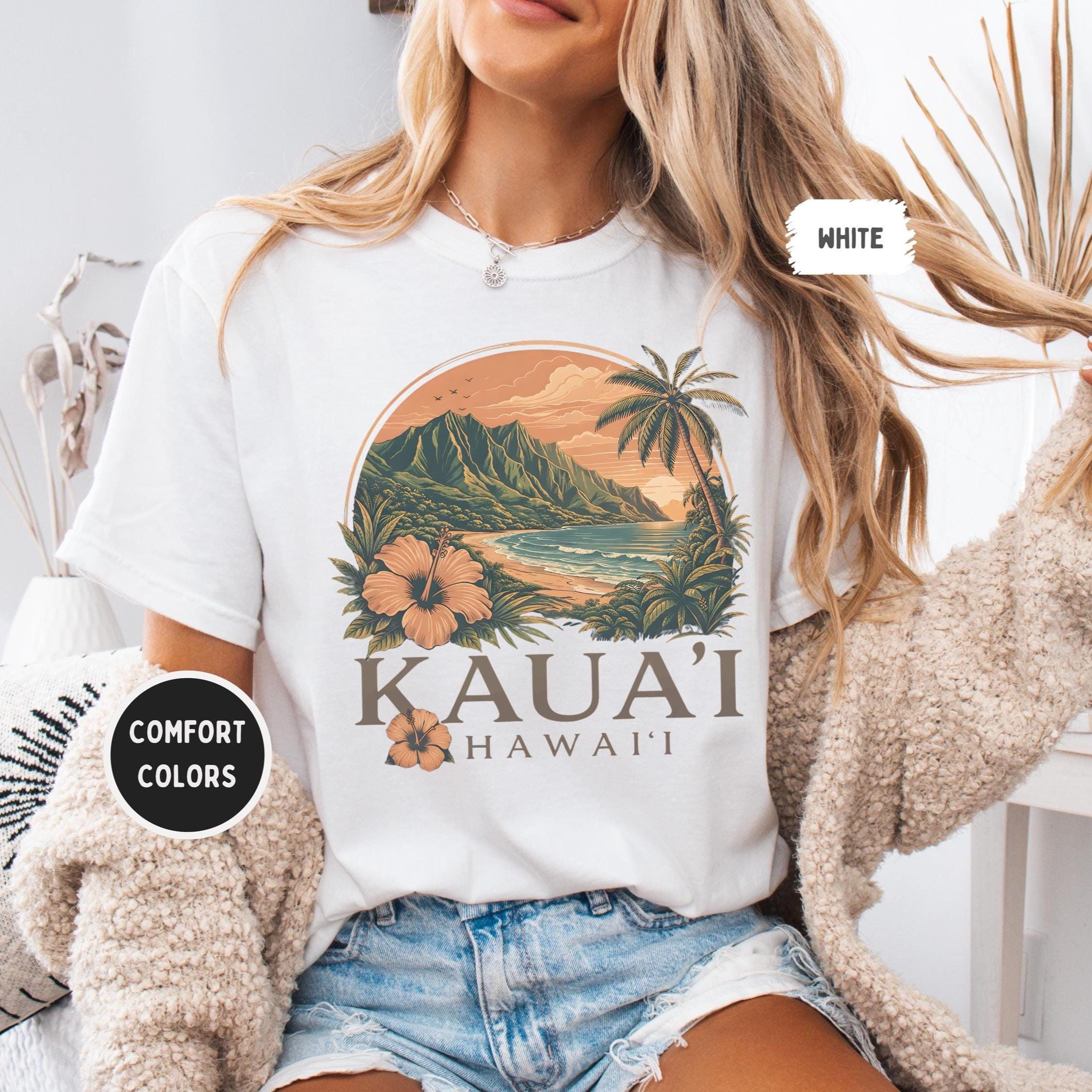 Kauai Hawaii Vintage Beach Comfort Colors 1717 Tee Tropical Island Vacation Hawaiian Travel Souvenir (4)