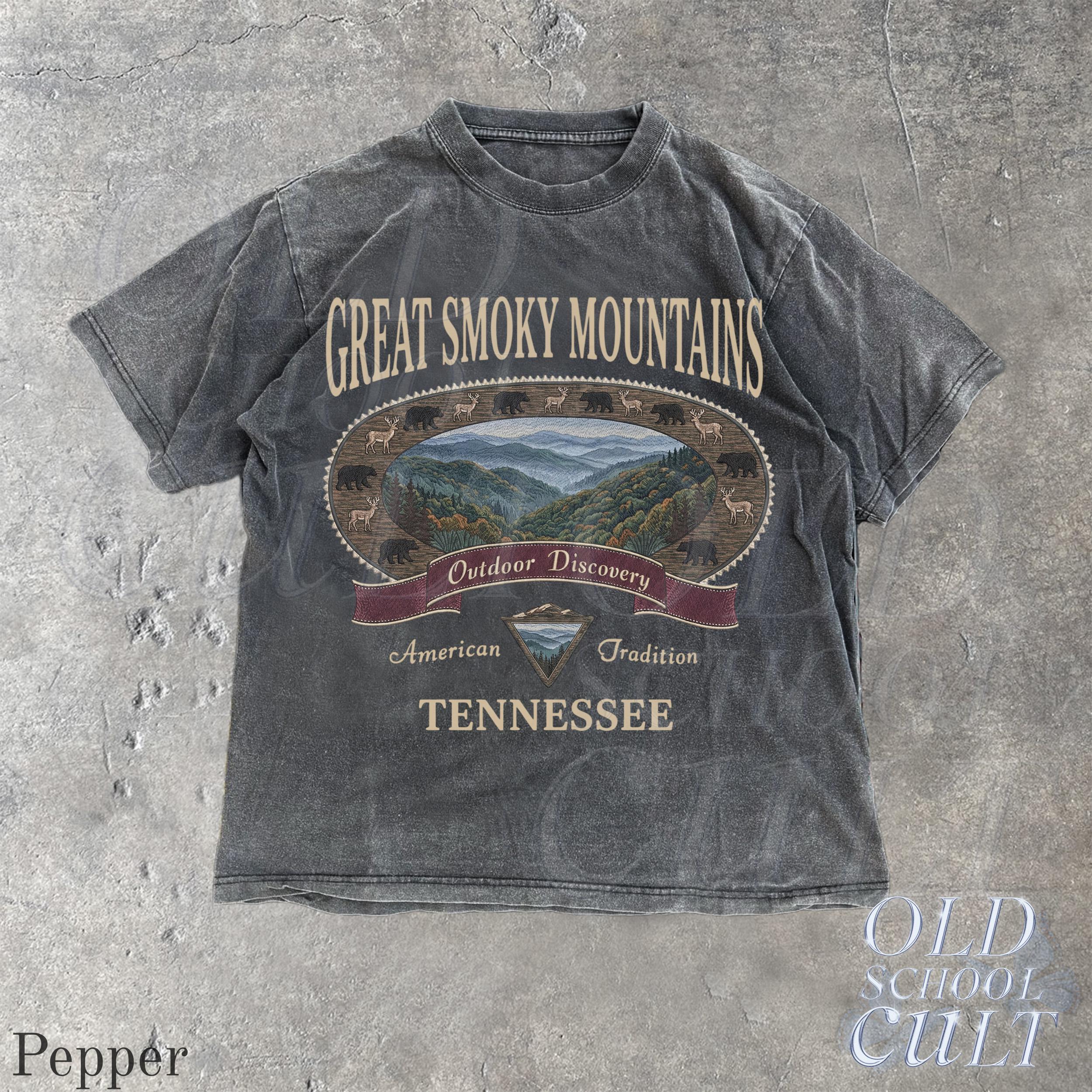 Vintage Smoky Mountains Retro Comfort Colors Tennessee National Park 90s Nostalgia (4)