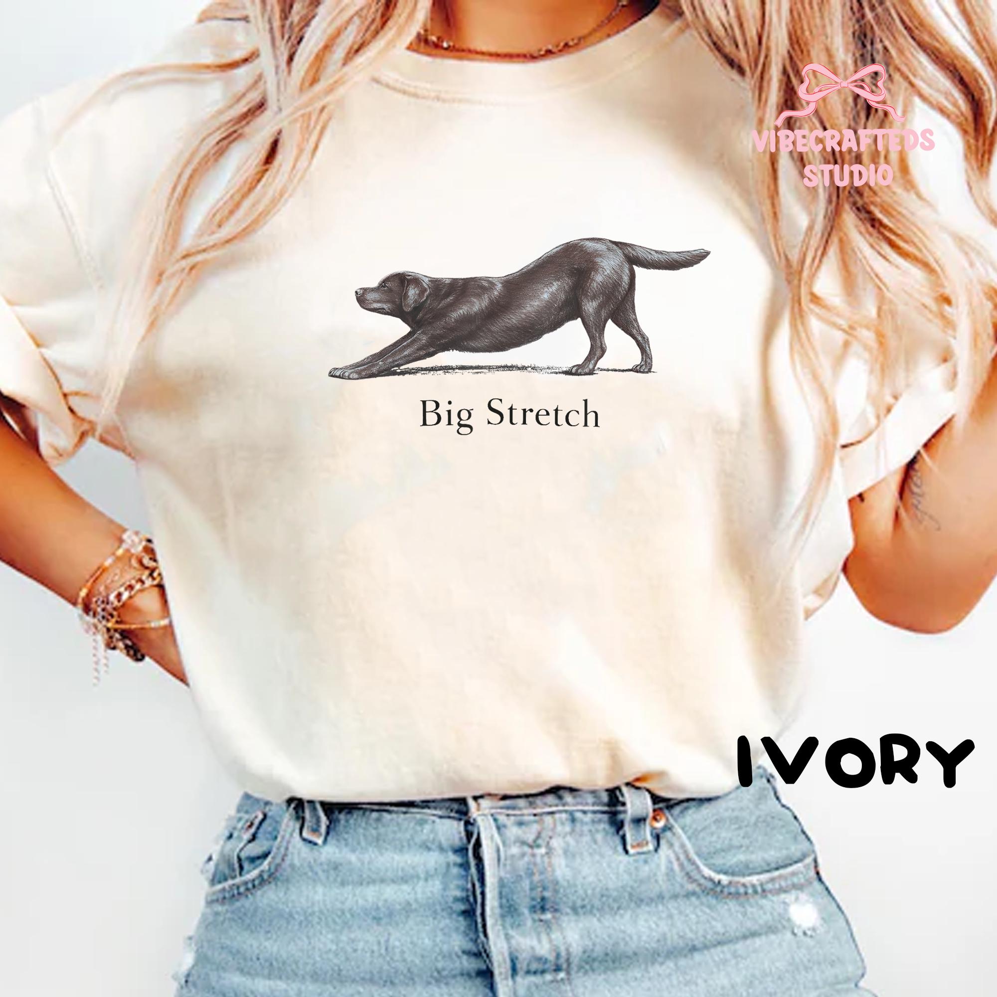 Big Stretch Chocolate Labrador Retriever Comfort Colors Stretching Lab Dog Chocolate Lab Lover Vintage Dog (4)