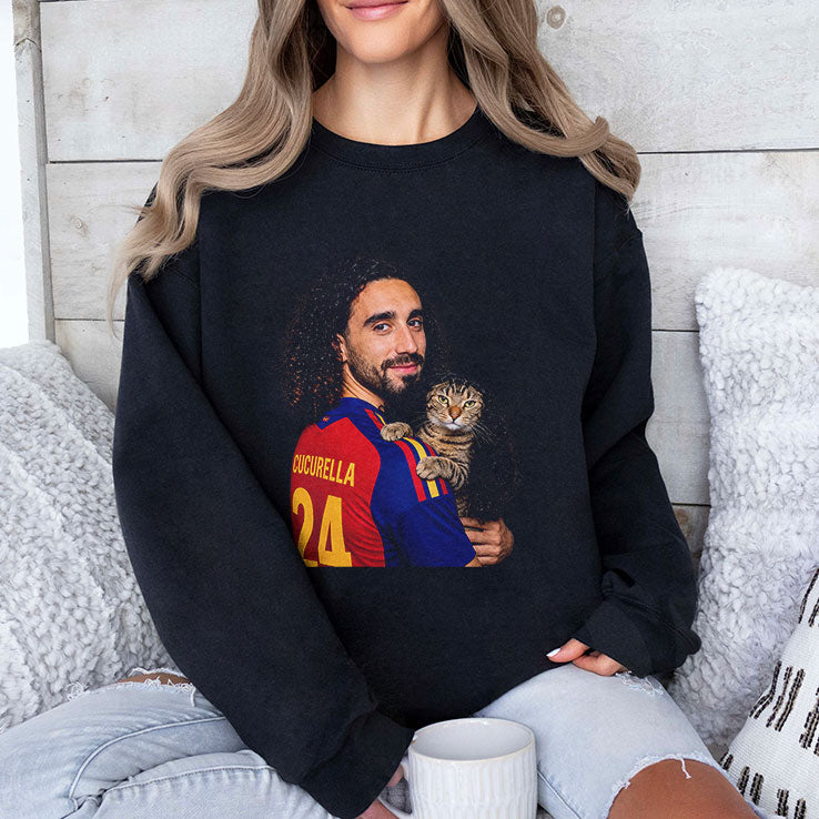 Marc Cucurella Cat and Messi Spain Champions Meme T Shirt