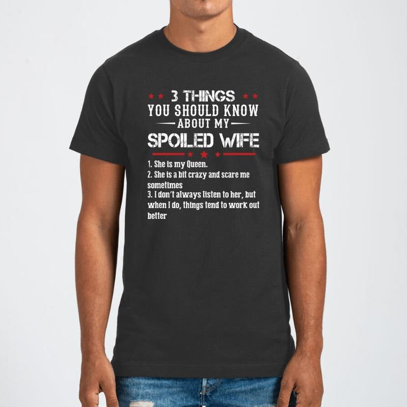 3 Things About My Wife Graphic Tee Hoodie, Sweatshirt | PureTeeCo.com