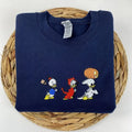3 ducks trick or treat Embroidered Sweatshirt - Duck Halloween Pumpkin Embroidered Sweatshirt - Spooky Season Sweatshirt...