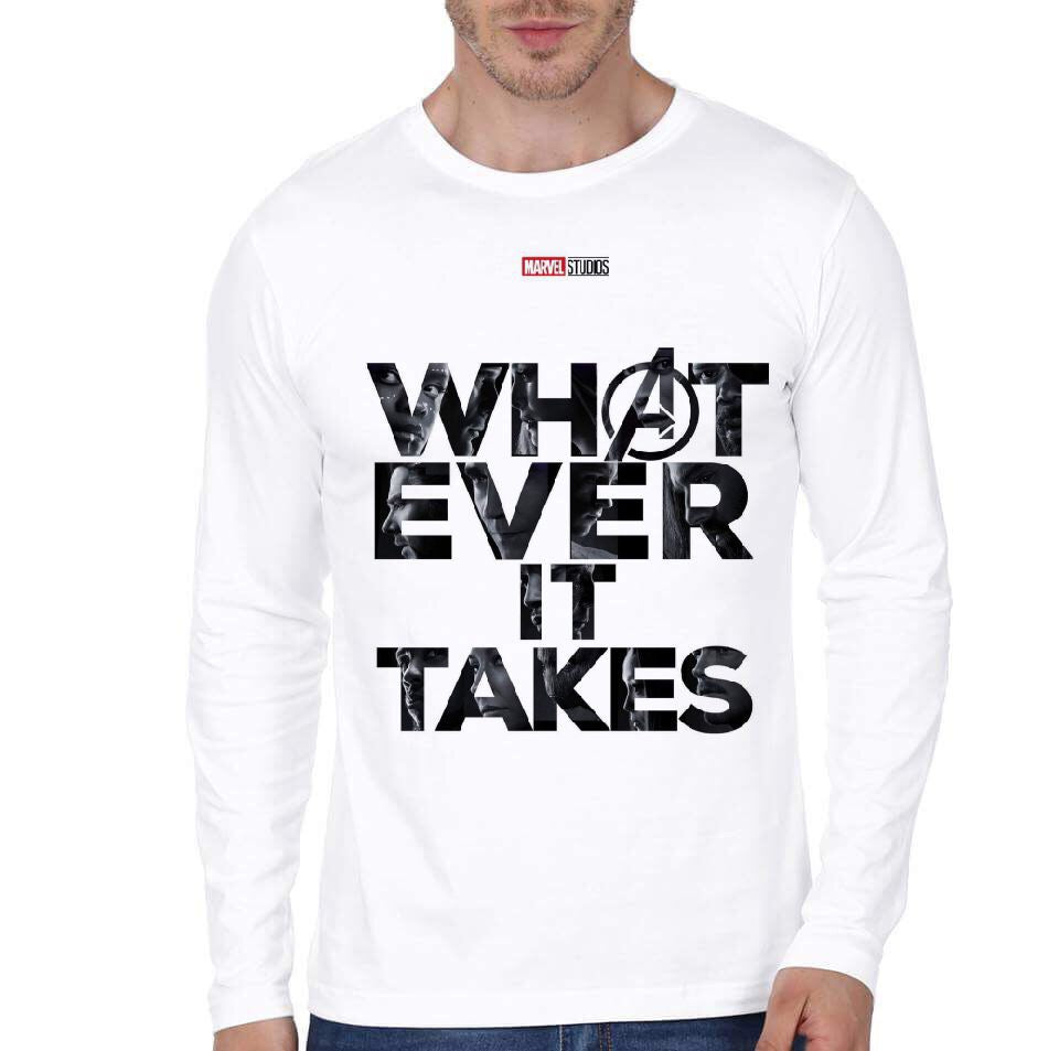 Whatever It Takes White Full Sleeve T-Shirt Hoodie, Sweatshirt | PureTeeCo.com