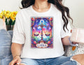 # 321 - Scales Zodiac Libra Tarot Card Design - Print Unisex Crew neck Tee T-shirt Hoodie, Sweatshirt | PureTeeCo.com
