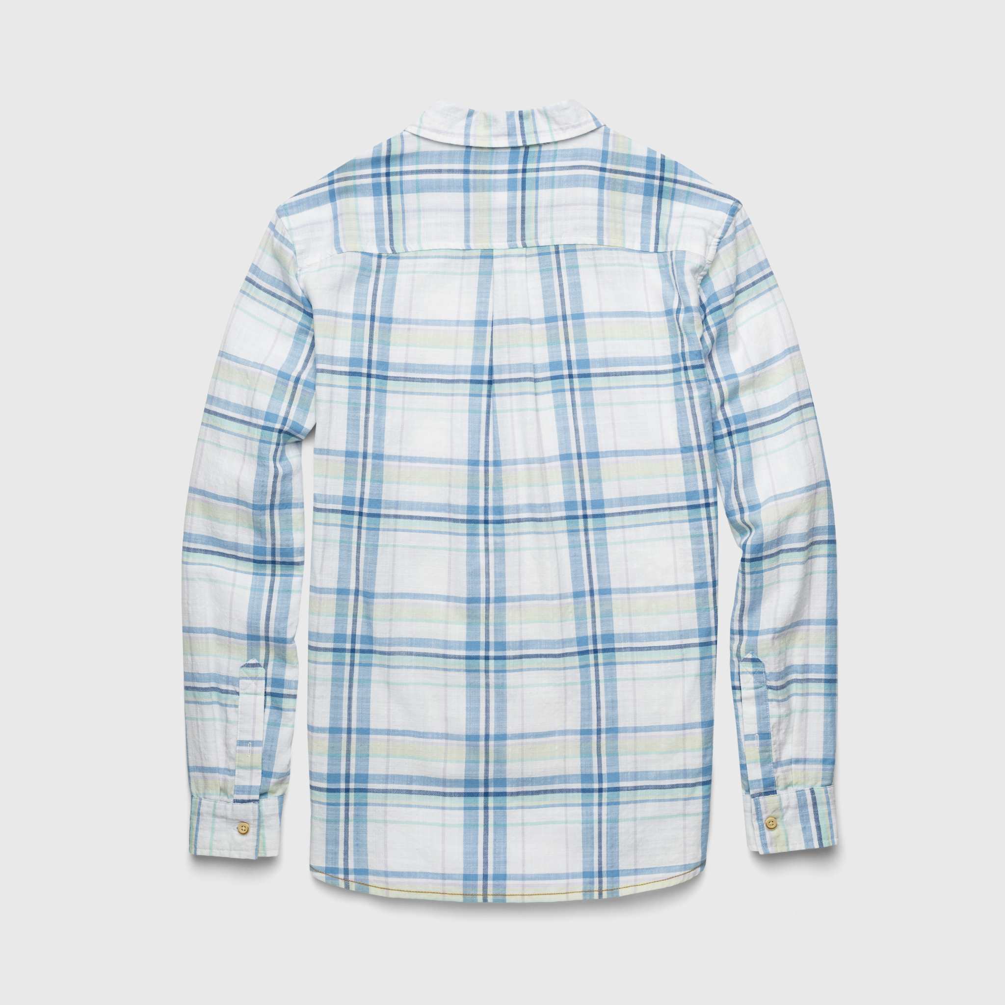 Brian Slub Plaid Shirt - White Combo Hoodie, Sweatshirt | PureTeeCo.com (Image 3)