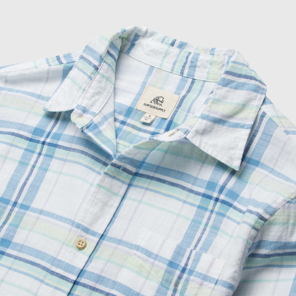 Brian Slub Plaid Shirt - White Combo Hoodie, Sweatshirt | PureTeeCo.com (Image 4)