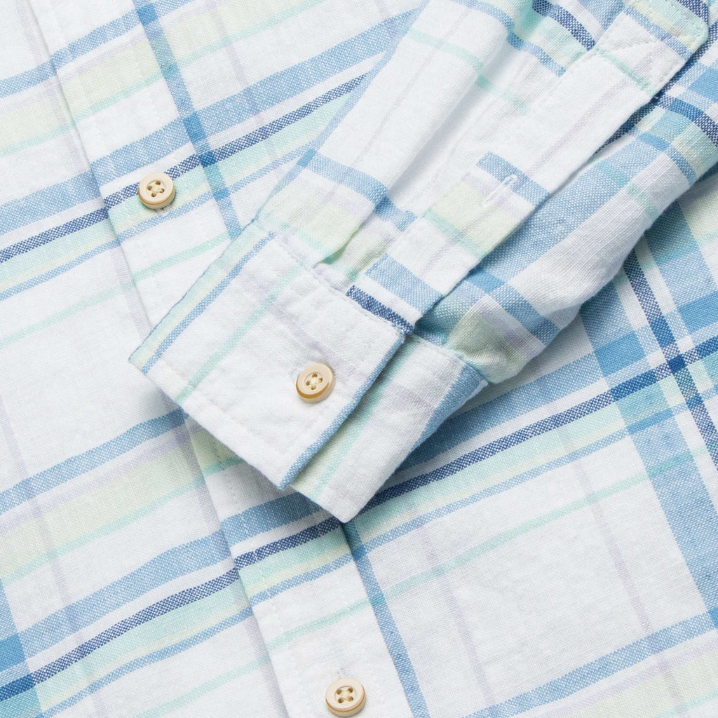 Brian Slub Plaid Shirt - White Combo Hoodie, Sweatshirt | PureTeeCo.com (Image 5)
