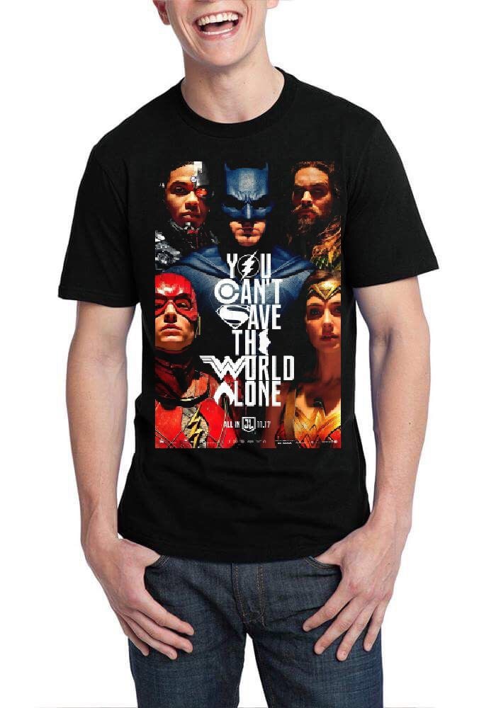 Justice League Black T-Shirt Style007 Hoodie, Sweatshirt | PureTeeCo.com