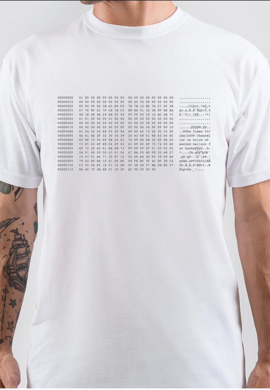 Bitcoin Genesis Block T-Shirt Hoodie, Sweatshirt | PureTeeCo.com