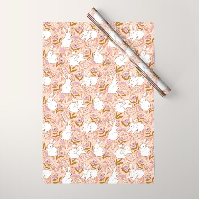 Funny bunny print Wrapping Paper Gallery Image 1
