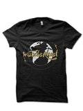 Wanderlust Black Half Sleeve T-Shirt Hoodie, Sweatshirt | PureTeeCo.com