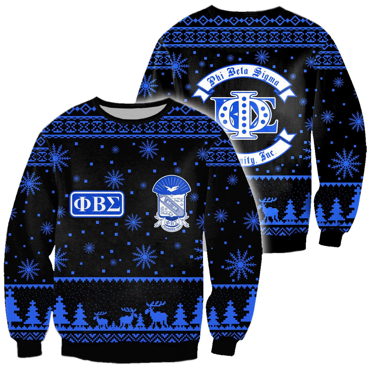 3D All Over Phi Beta Sigma Ugly Sweater