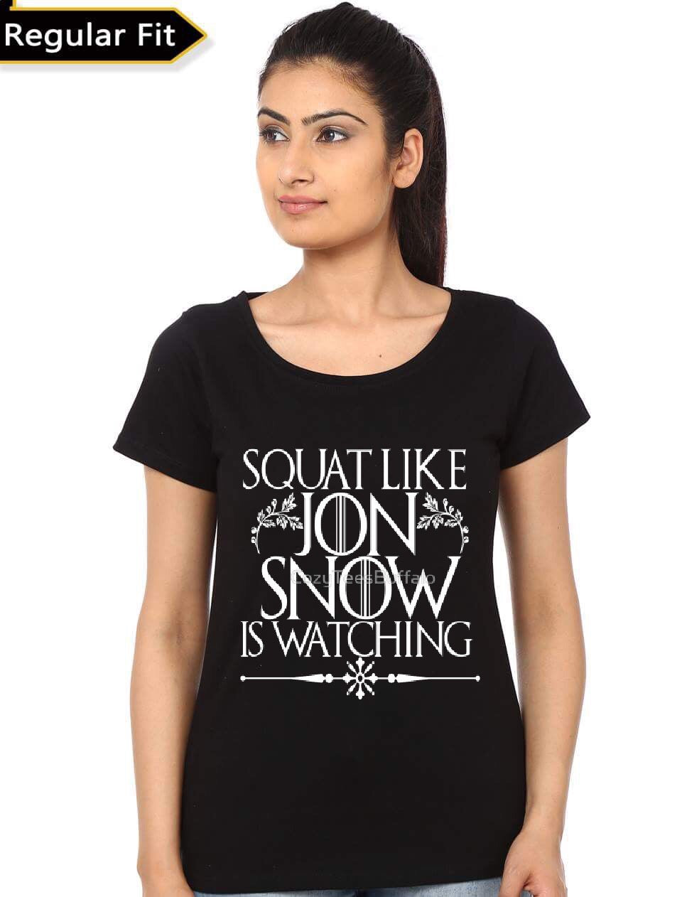 Squat Like Jon Snow Is Watching Black Girlâ€™s T-Shirt Hoodie, Sweatshirt | PureTeeCo.com