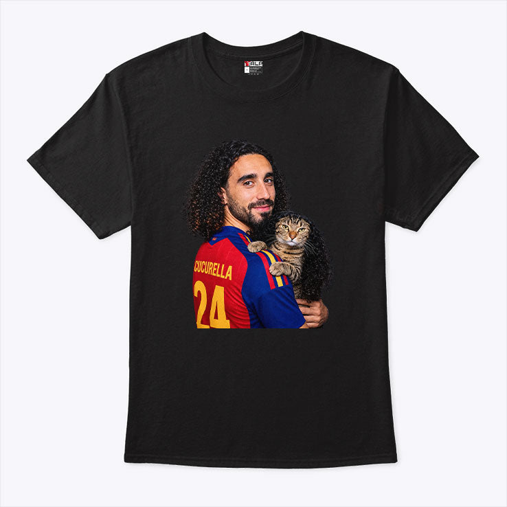 Marc Cucurella Cat and Messi Spain Champions Meme T Shirt