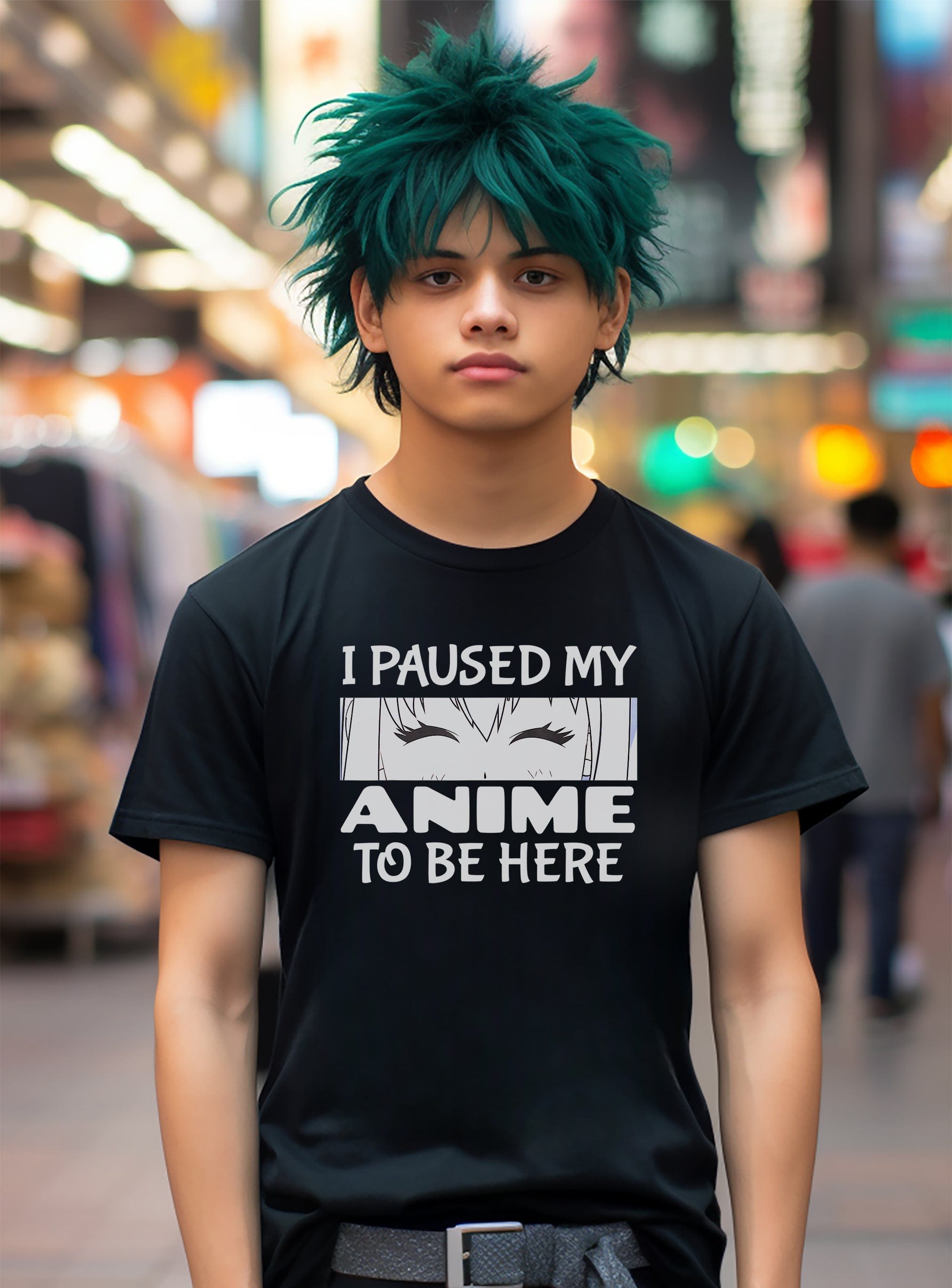 I Pushed My Anime to Be Here T-Shirt Hoodie, Sweatshirt | PureTeeCo.com (Image 3)