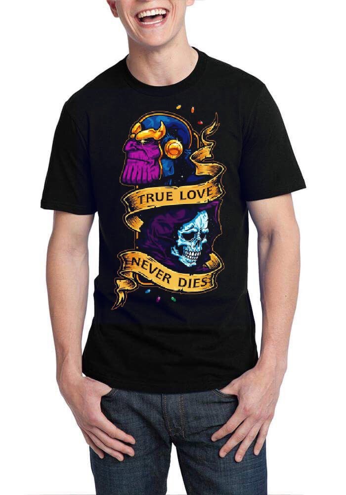 Thanos And Death True Love Never Dies T-Shirt Hoodie, Sweatshirt | PureTeeCo.com