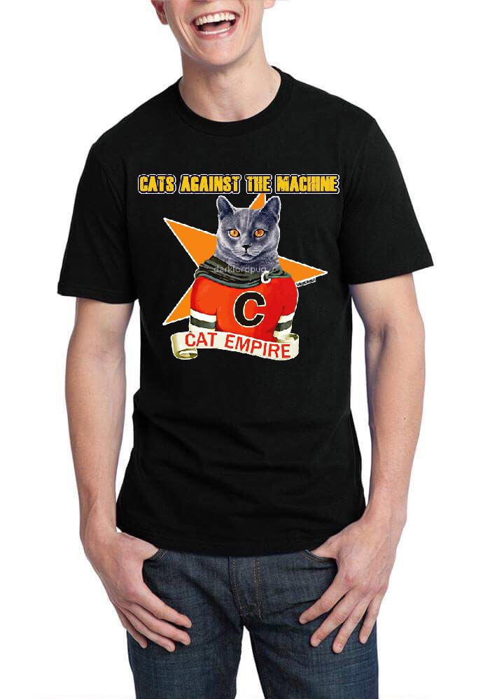 Catâ€™s Against The Machine Black T-Shirt Hoodie, Sweatshirt | PureTeeCo.com