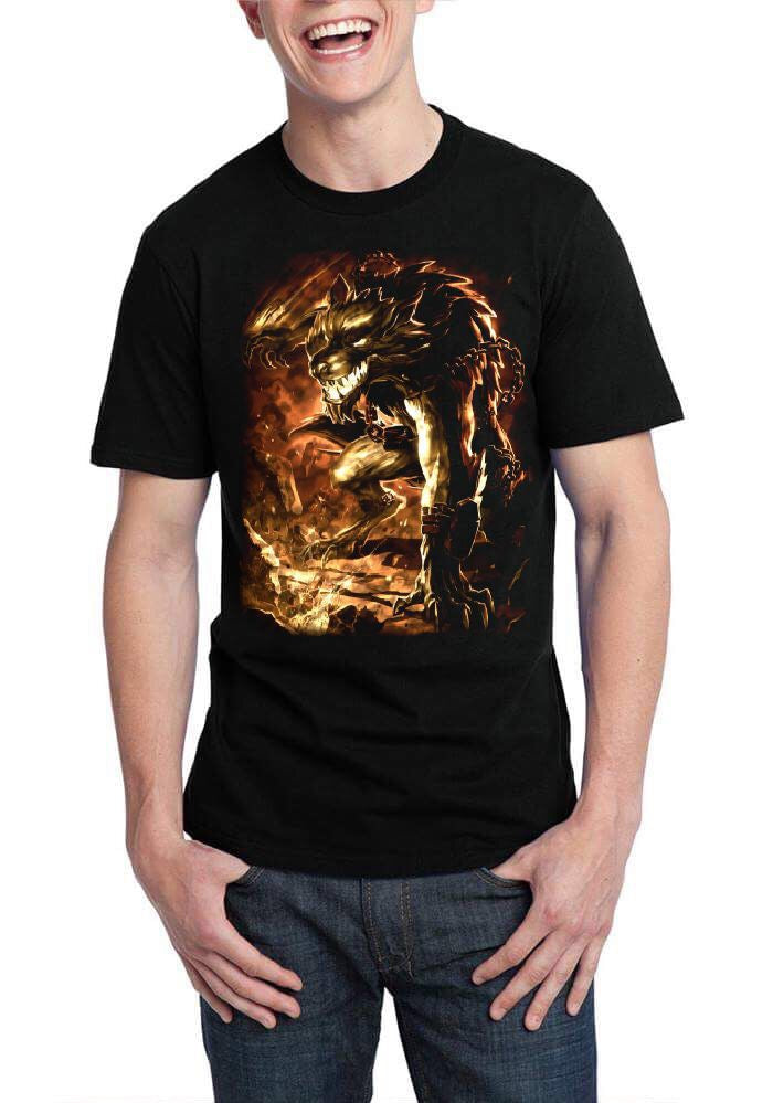 Fenrir Wolf Of Odin Black T-Shirt Hoodie, Sweatshirt | PureTeeCo.com