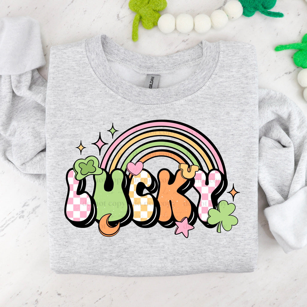 LUCKY SWEATSHIRT T-Shirts, Hoodie | PureTeeCo.com (Image 1)