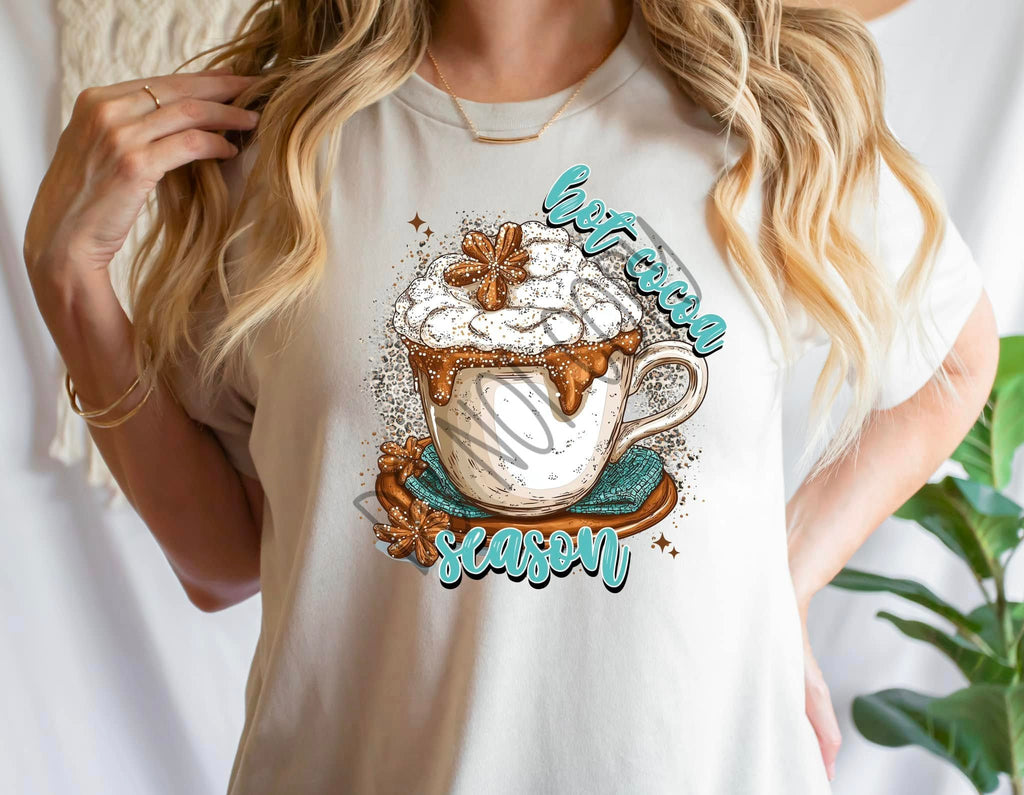 HOT COCOA SEASON TEE Hoodie, Sweatshirt | PureTeeCo.com (Image 1)
