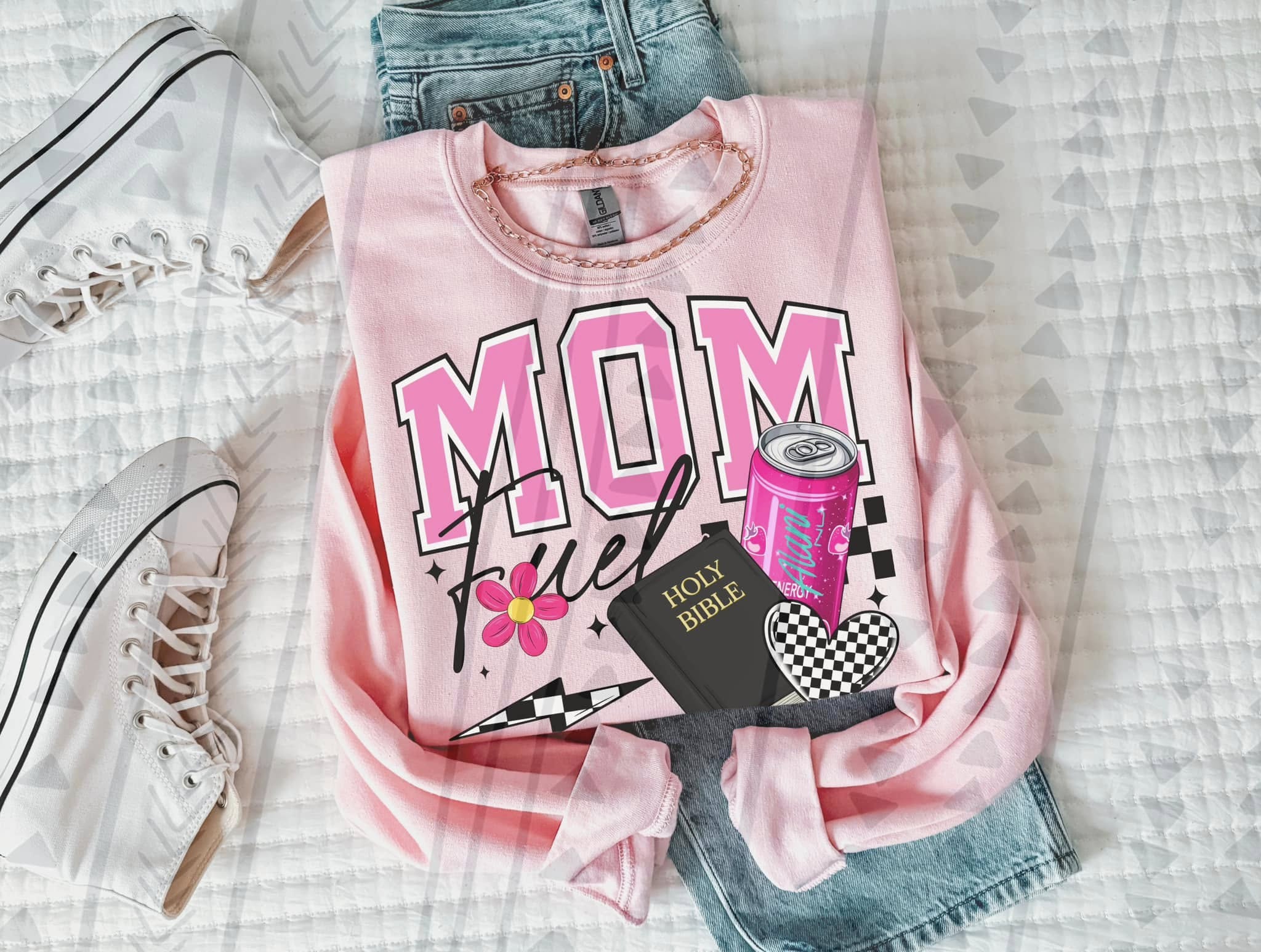 MOM FUEL COLLECTION SWEATSHIRT (MULTIPLE OPTIONS) T-Shirts, Hoodie | PureTeeCo.com (Image 3)