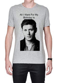 Supernatural Half Sleeve Grey Melange T-Shirt Hoodie, Sweatshirt | PureTeeCo.com