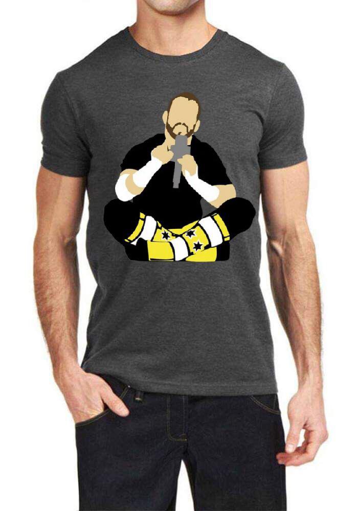 Cm Punk Charcoal Grey Half Sleeve T-Shirt Hoodie, Sweatshirt | PureTeeCo.com