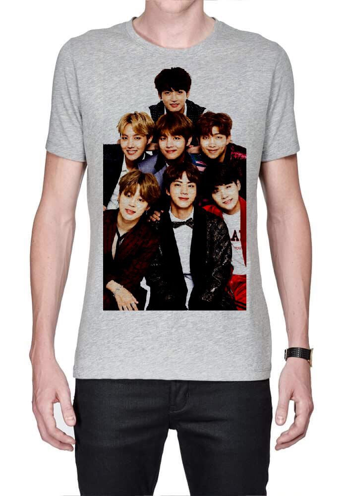 Bangtan Boys Grey T-Shirt Hoodie, Sweatshirt | PureTeeCo.com