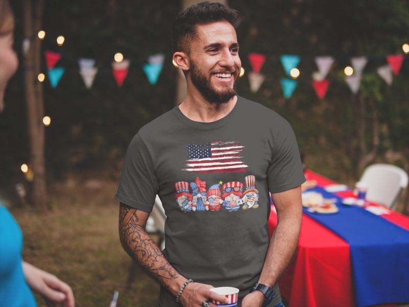 4th Of July Gnomes Shirt 4th Of July Gift Independence Day Gift 4th Of July Shirt Gnome Shirt Patriotic Shirt...