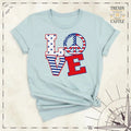 4th Of July Love Tshirte America Independence Day Celebration Tee Big Usa Freedom Flag Shirt Memorial Day Tee Gift From...