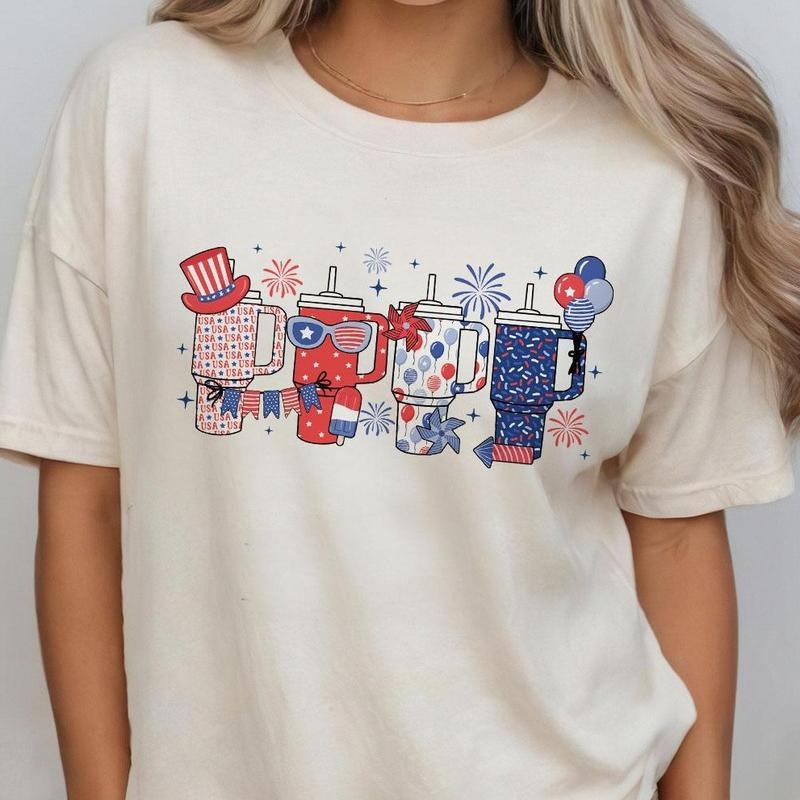 4th Of July T-shirt, Obsessive Cup Disorder 4th of July, Retro America Shirt, USA Flag T-shirt, Independence Day, Gift...